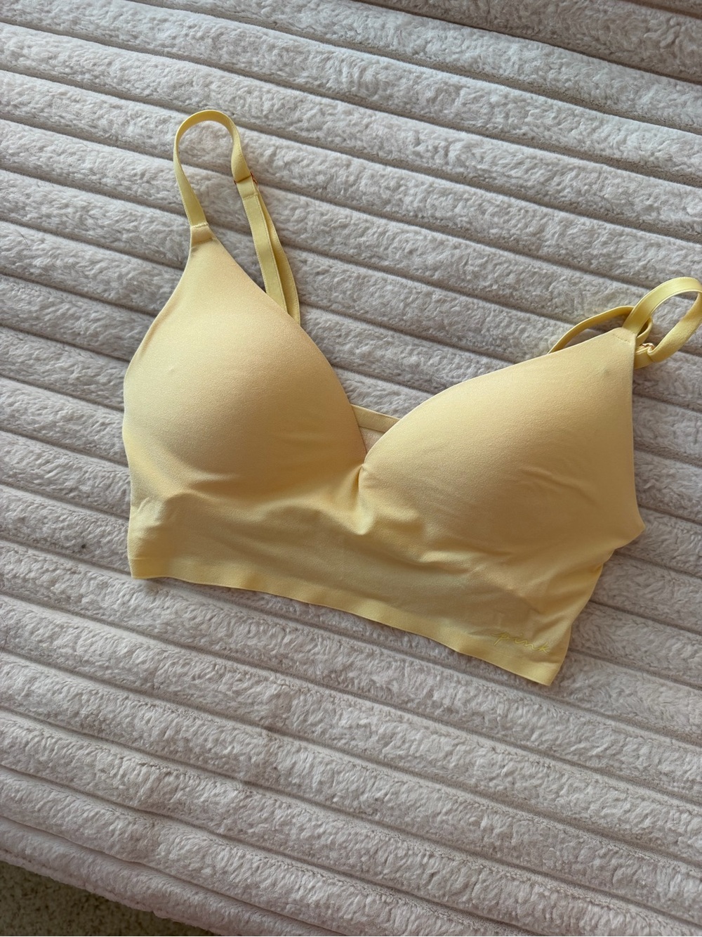 PINK Victoria's Secret Butter Yellow Wireless Padded Bralette